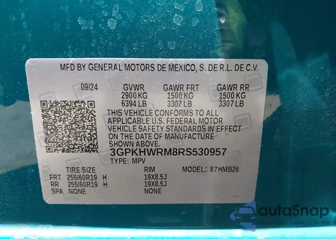 2024 Honda Prologue Tour from USA, damaged, VIN 3GPKHWRM8RS530957